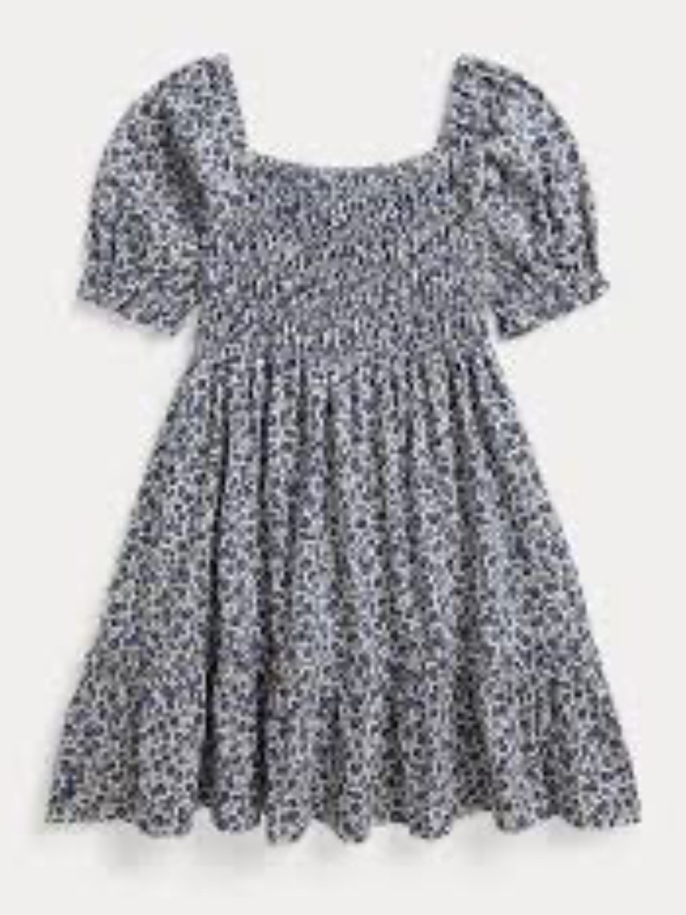 Polo by Ralph Lauren Navy & White Floral Smocked Dress